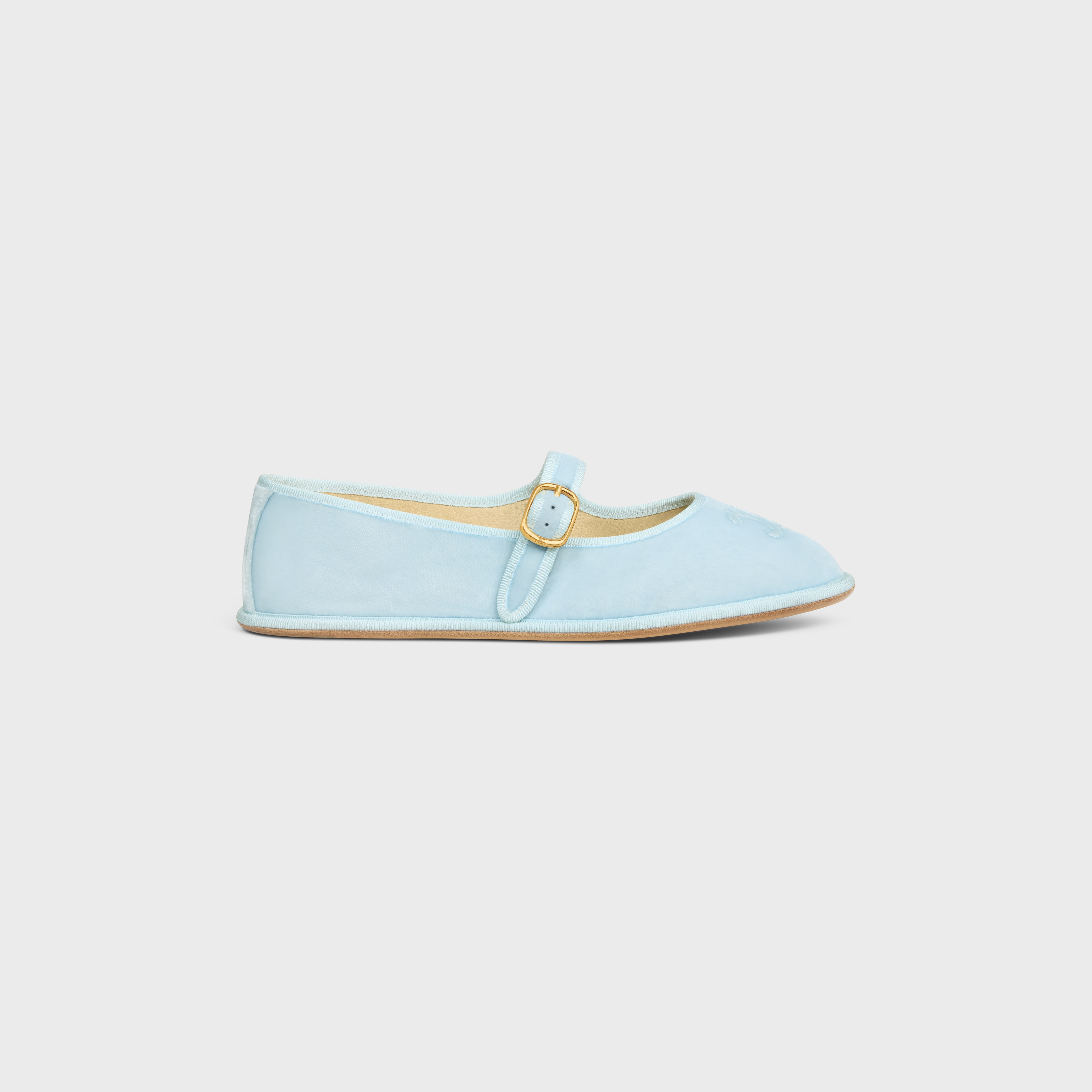 ÈVE TRIOMPHE BALLERINA IN Velvet - BABY BLUE | CELINE